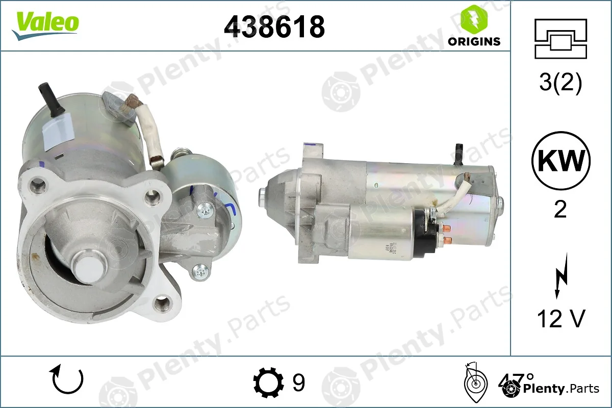 Valeo 438618 — Starter VALEO ORIGINS NEW OE TECHNOLOGY