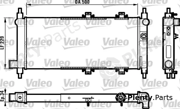 Valeo 730119 — Radiator, engine cooling