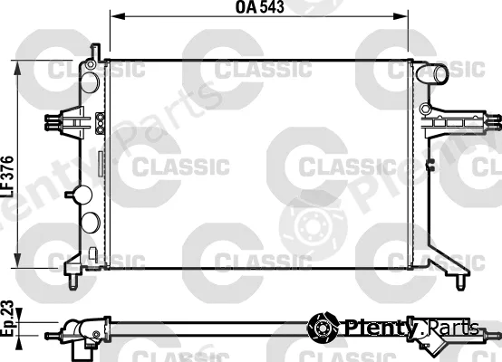 Valeo 232795 — Radiator, engine cooling VALEO CLASSIC