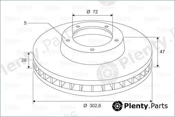 Valeo 197683 — Brake Disc