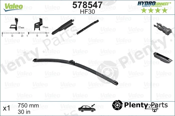 Valeo 578547 — Wiper Blade HYDROCONNECT