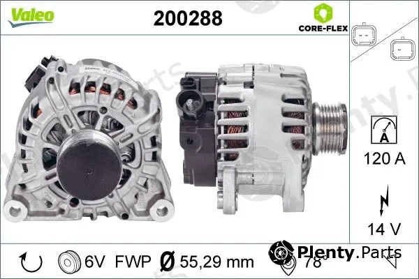 Valeo 200288 — Alternator VALEO CORE-FLEX
