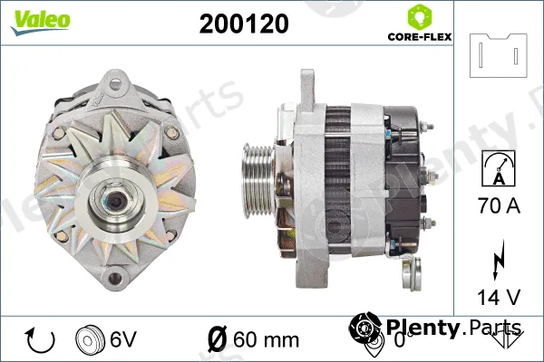 Valeo 200120 — Alternator VALEO CORE-FLEX