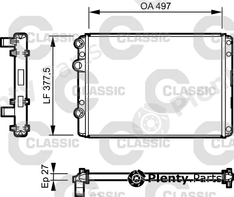 Valeo 232953 — Radiator, engine cooling VALEO CLASSIC
