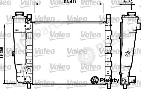 Valeo 883805 — Radiator, engine cooling