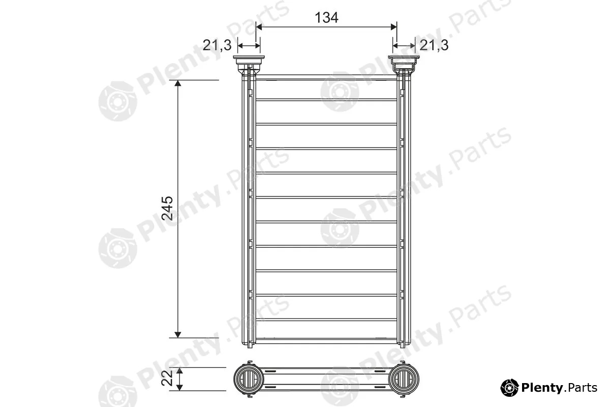 Valeo 811628 — Heat Exchanger, interior heating