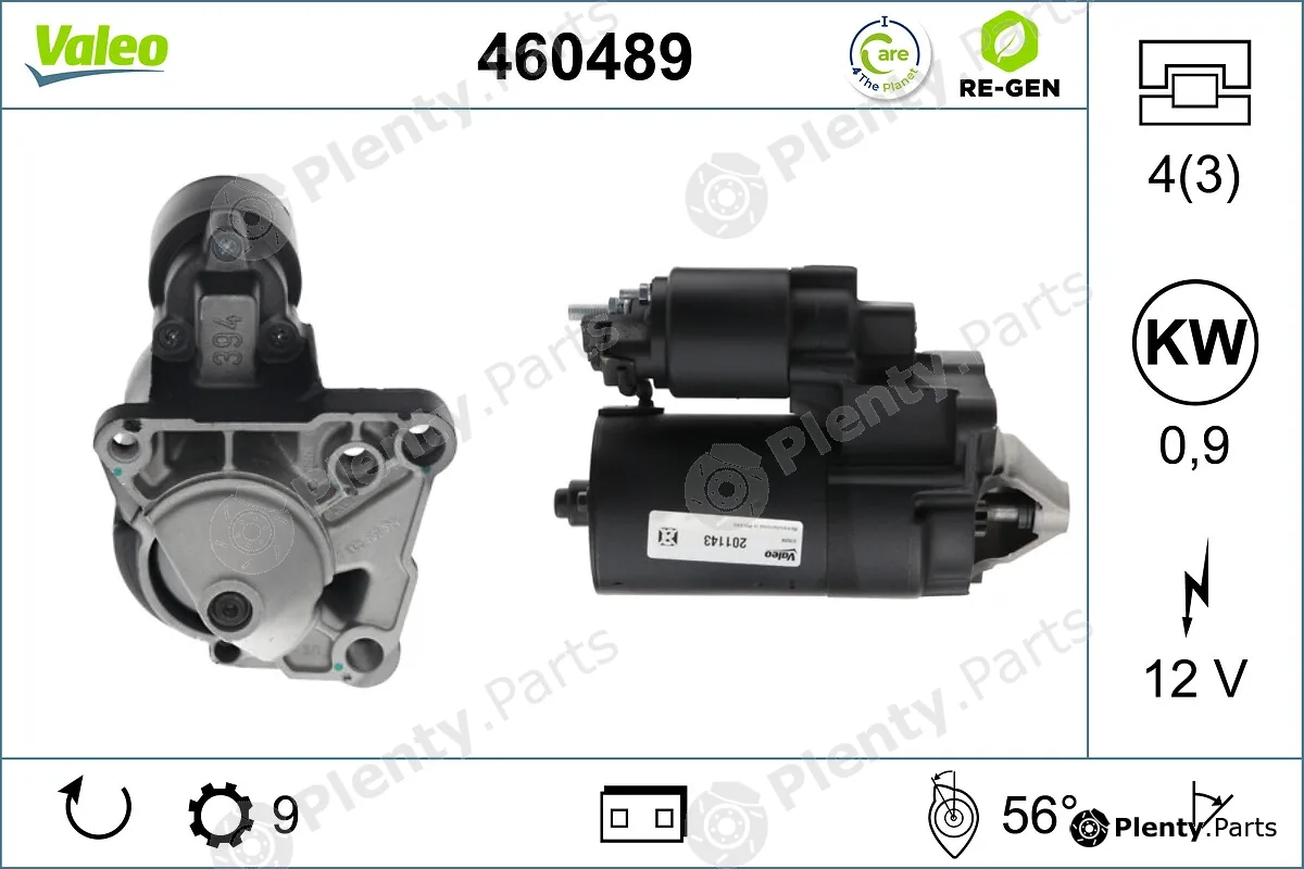 Valeo 460489 — Starter VALEO RE-GEN REMANUFACTURED