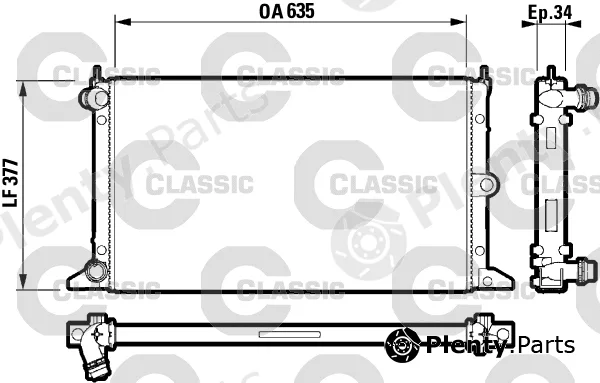 Valeo 232790 — Radiator, engine cooling VALEO CLASSIC