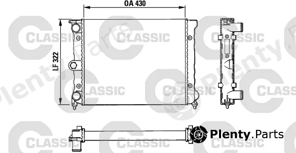 Valeo 383819 — Radiator, engine cooling VALEO CLASSIC