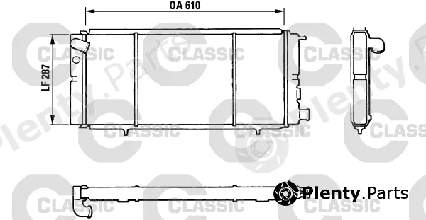 Valeo 310827 — Radiator, engine cooling VALEO CLASSIC