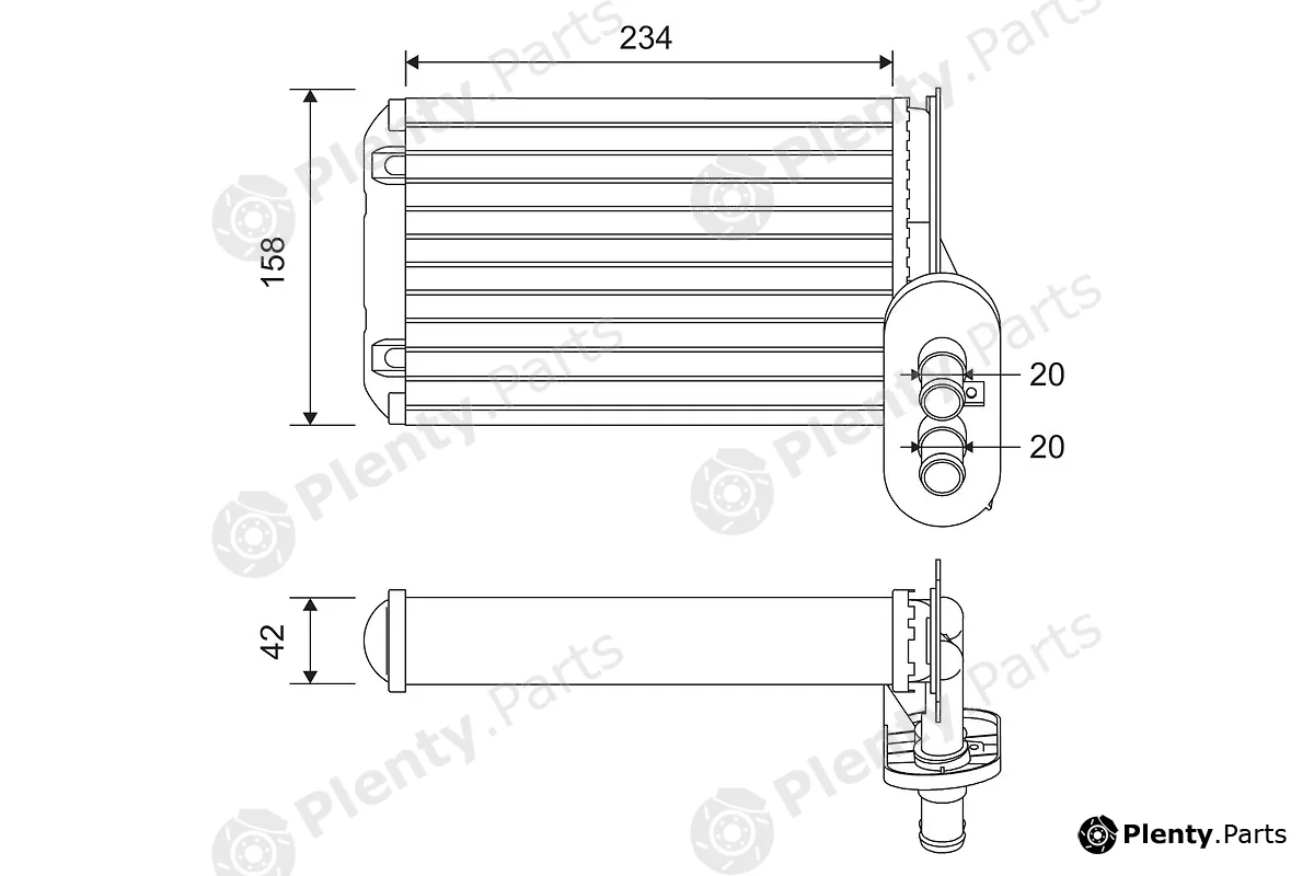 Valeo 812030 — Heat Exchanger, interior heating