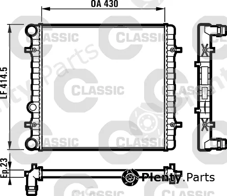 Valeo 231607 — Radiator, engine cooling VALEO CLASSIC