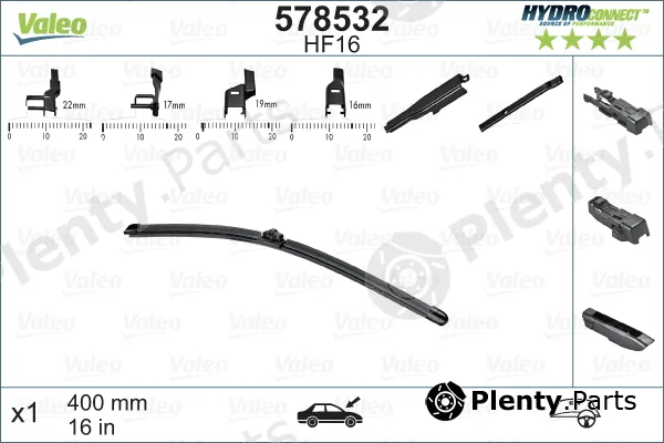 Valeo 578532 — Wiper Blade HYDROCONNECT