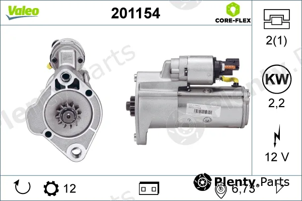 Valeo 201154 — Starter VALEO CORE-FLEX