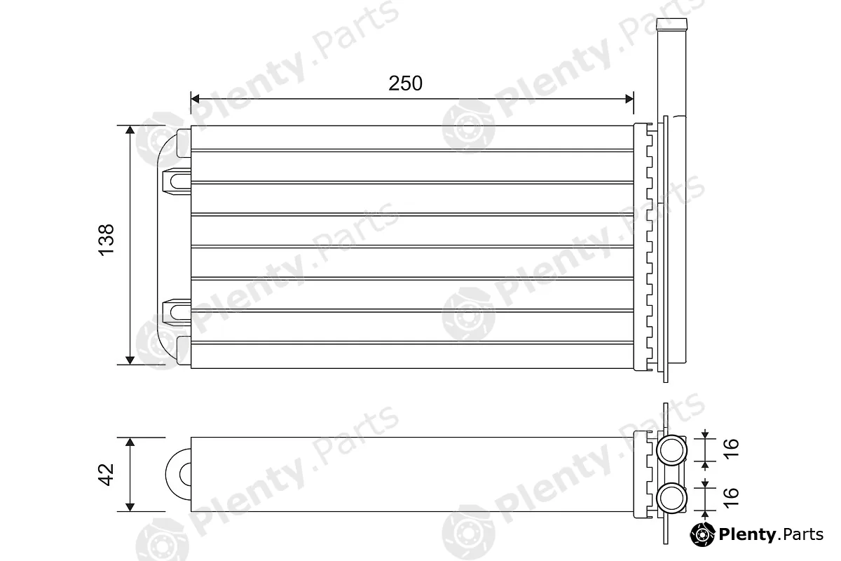 Valeo 812058 — Heat Exchanger, interior heating