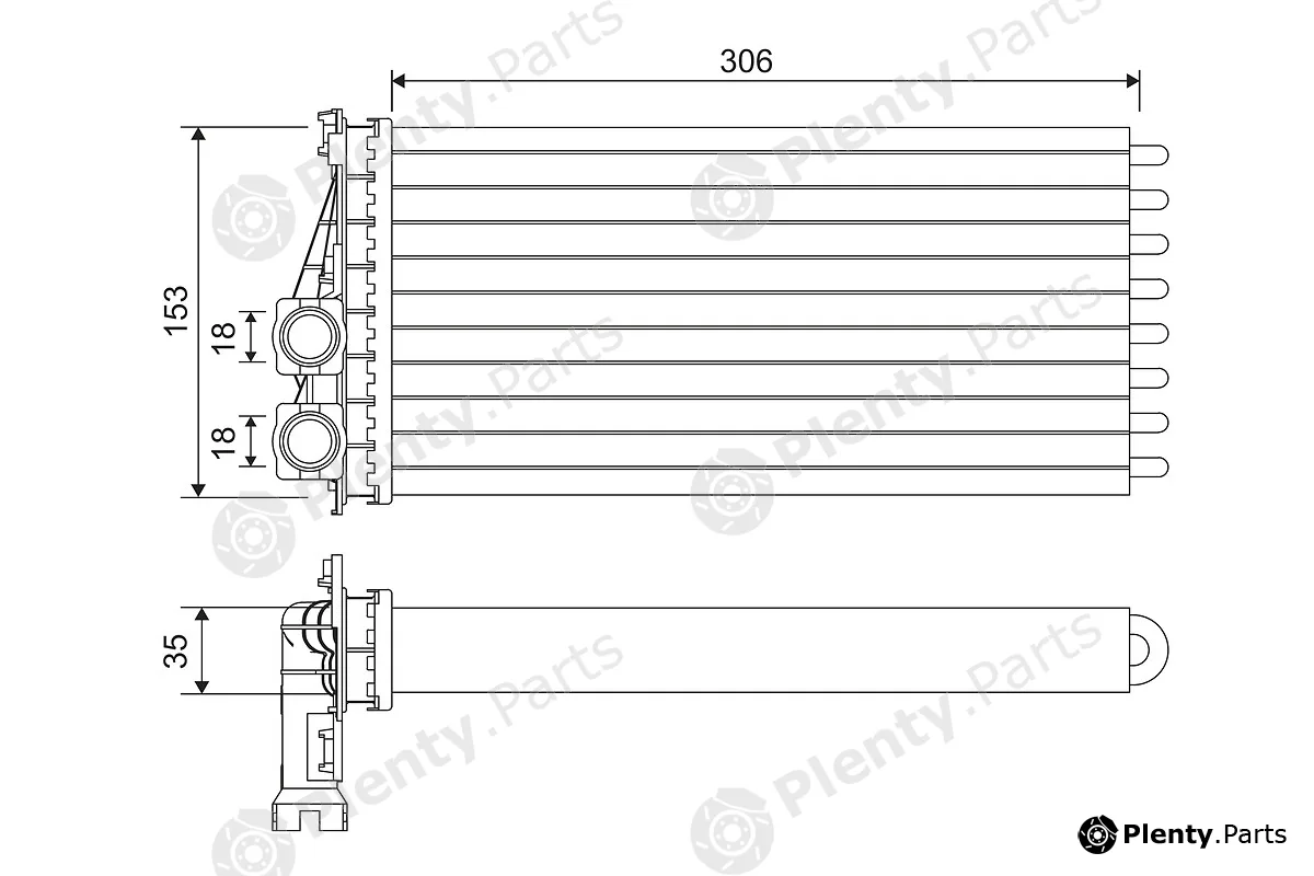 Valeo 811566 — Heat Exchanger, interior heating