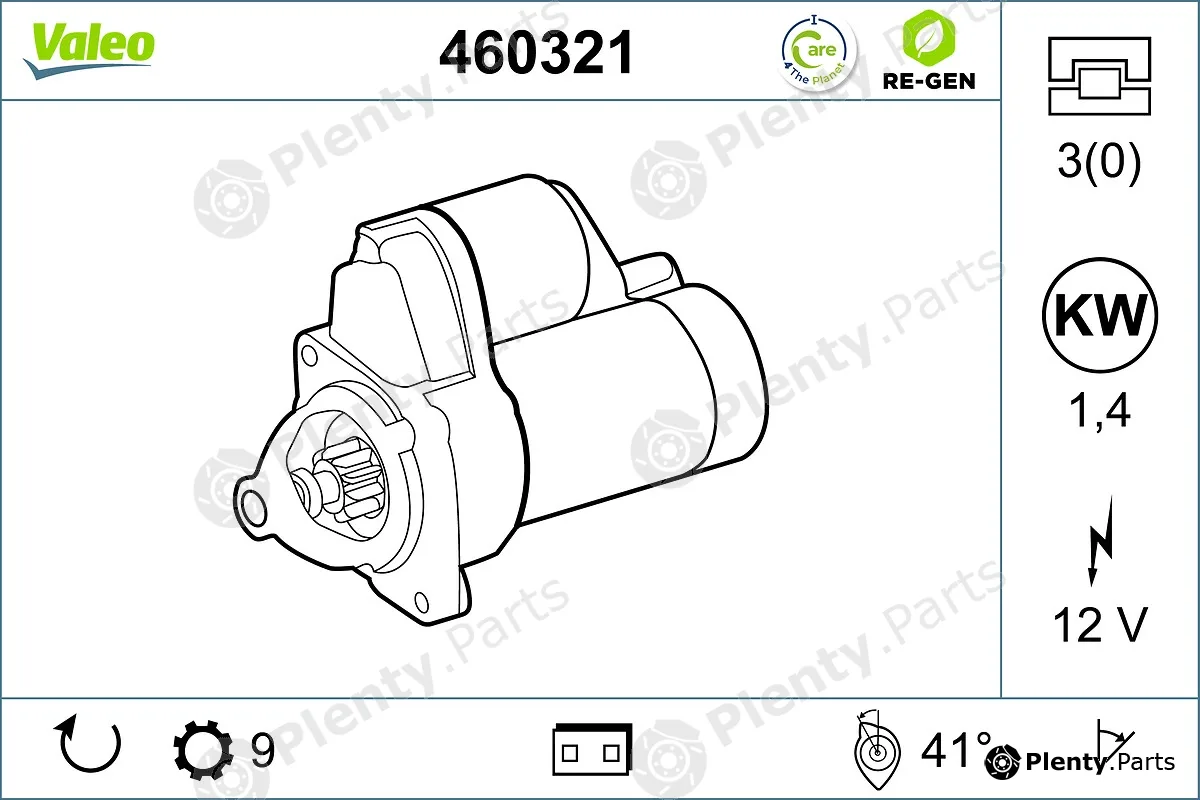 Valeo 460321 — Starter VALEO RE-GEN REMANUFACTURED