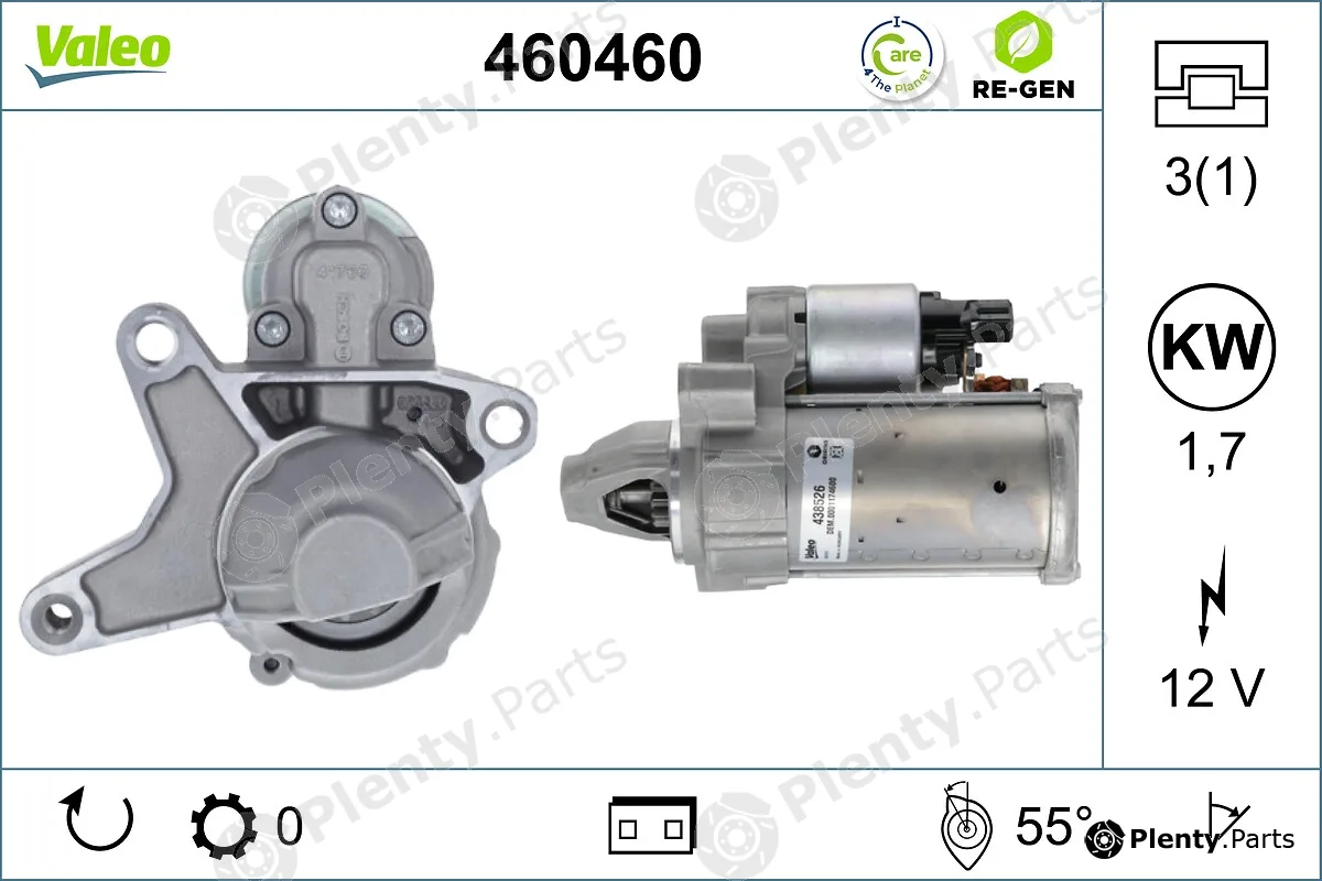 Valeo 460460 — Starter VALEO RE-GEN REMANUFACTURED STOP&START