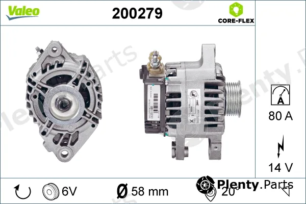 Valeo 200279 — Alternator VALEO CORE-FLEX