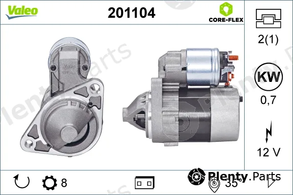 Valeo 201104 — Starter VALEO CORE-FLEX