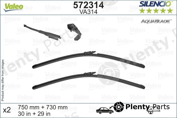 Valeo 572314 — Wiper Blade SILENCIO AQUABLADE SET