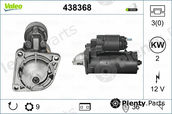 Valeo 438368 — Starter VALEO ORIGINS NEW OE TECHNOLOGY