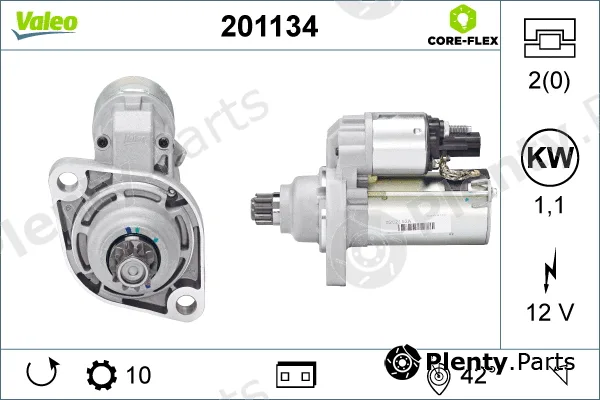 Valeo 201134 — Starter VALEO CORE-FLEX