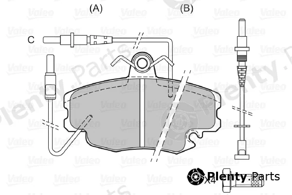Valeo 598002 — Brake Pad Set, disc brake