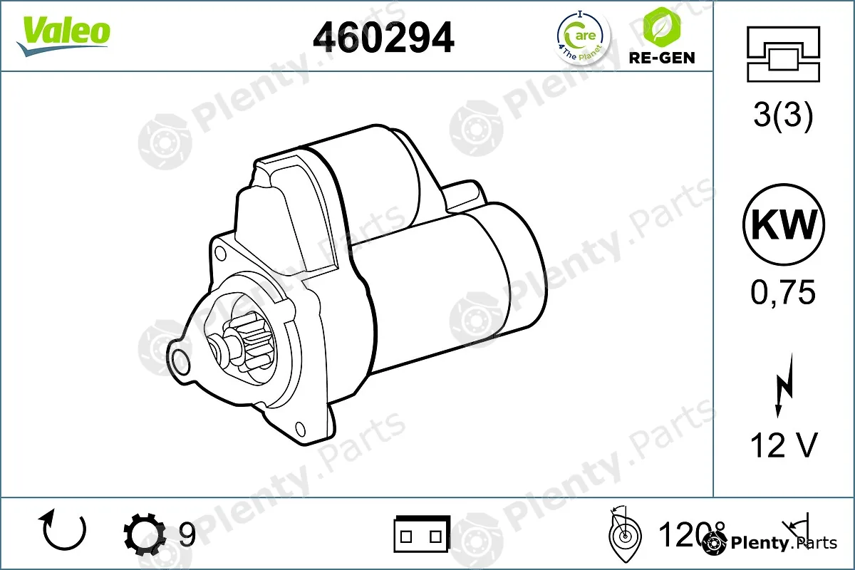 Valeo 460294 — Starter VALEO RE-GEN REMANUFACTURED