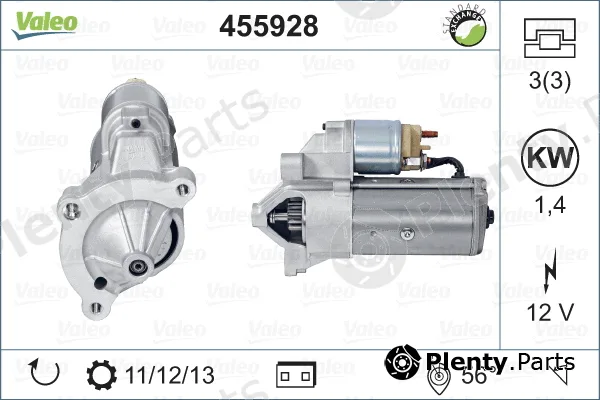 Valeo 455928 — Starter VALEO RE-GEN REMANUFACTURED