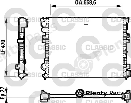 Valeo 232692 — Radiator, engine cooling VALEO CLASSIC