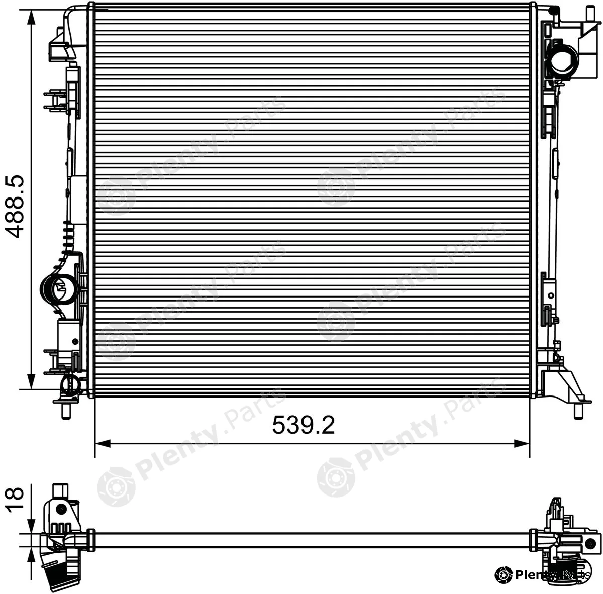 Valeo 735625 — Radiator, engine cooling