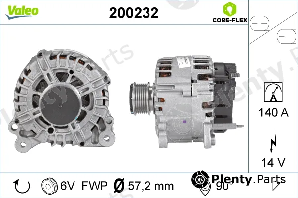 Valeo 200232 — Alternator VALEO CORE-FLEX