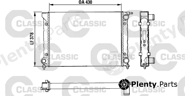 Valeo 383820 — Radiator, engine cooling VALEO CLASSIC
