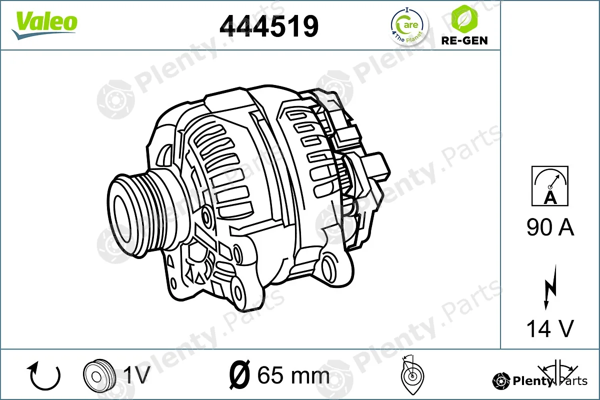 Valeo 444519 — Alternator VALEO RE-GEN REMANUFACTURED