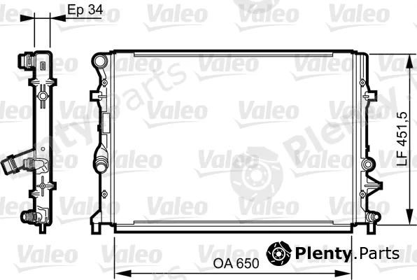 Valeo 735280 — Radiator, engine cooling