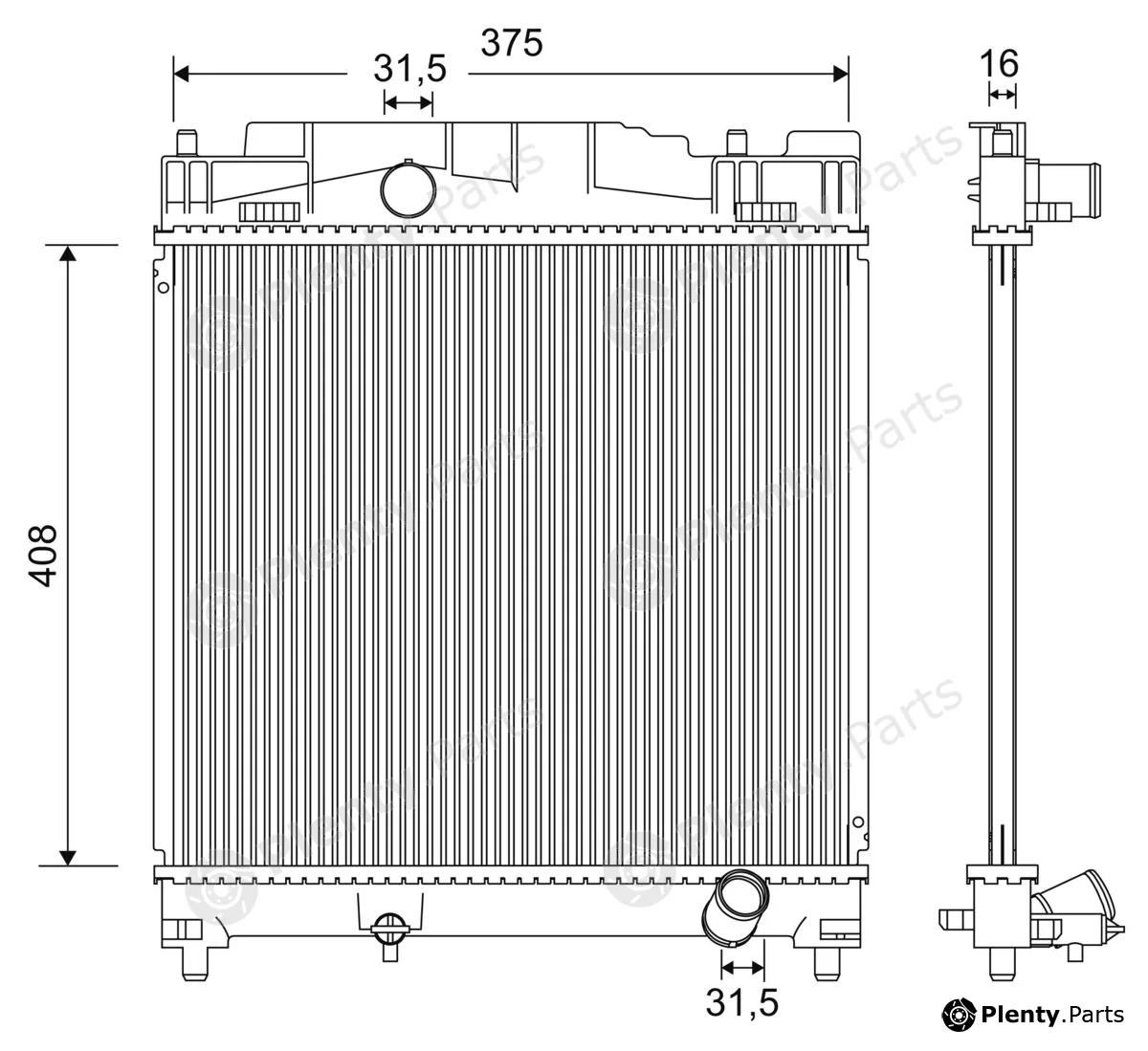 Valeo 701199 — Radiator, engine cooling