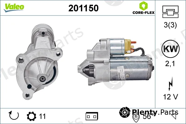 Valeo 201150 — Starter VALEO CORE-FLEX