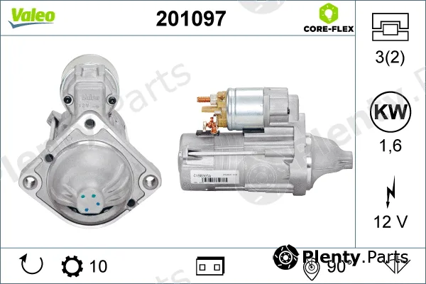 Valeo 201097 — Starter VALEO CORE-FLEX