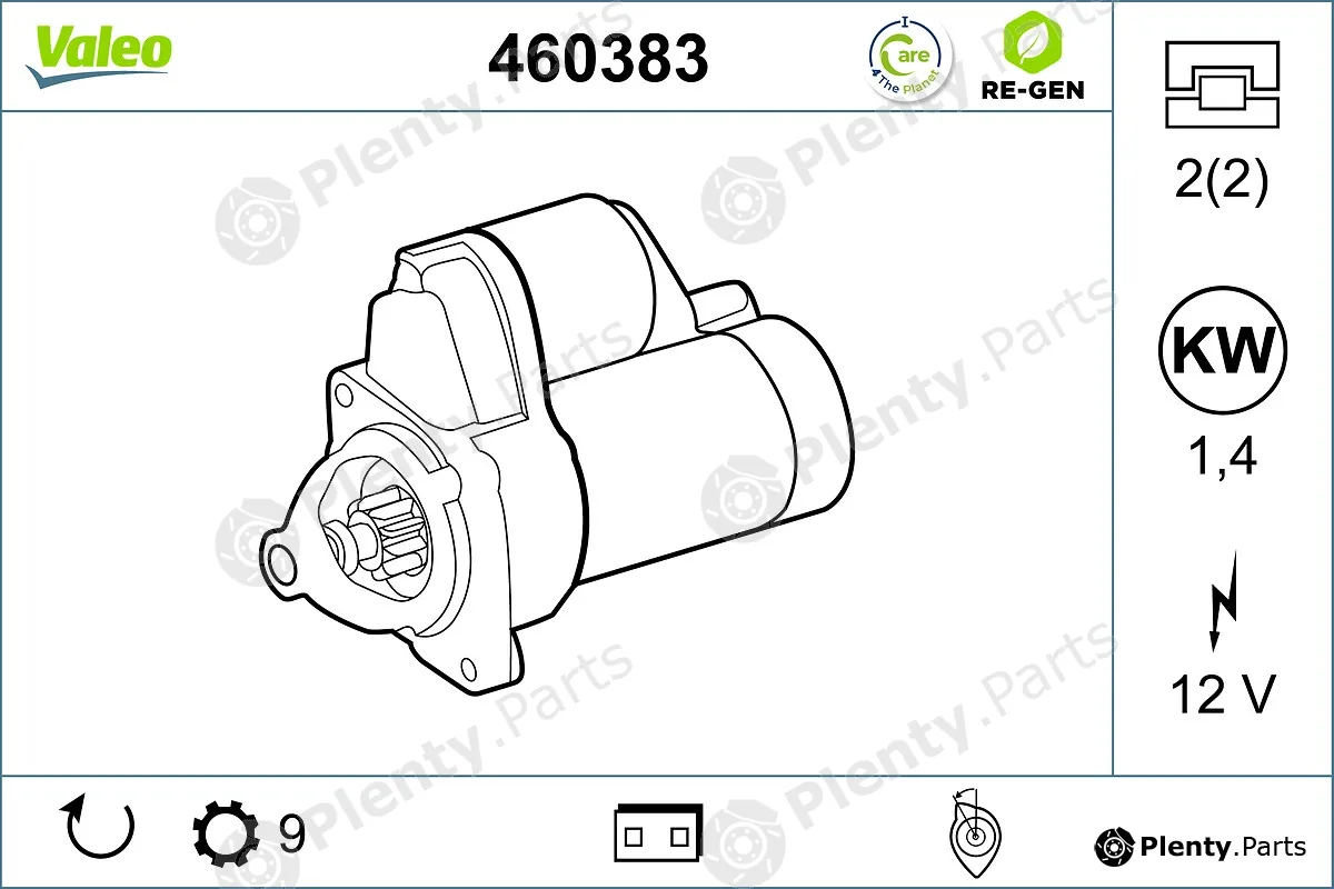 Valeo 460383 — Starter VALEO RE-GEN REMANUFACTURED