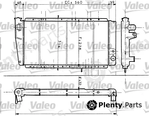 Valeo 730054 — Radiator, engine cooling