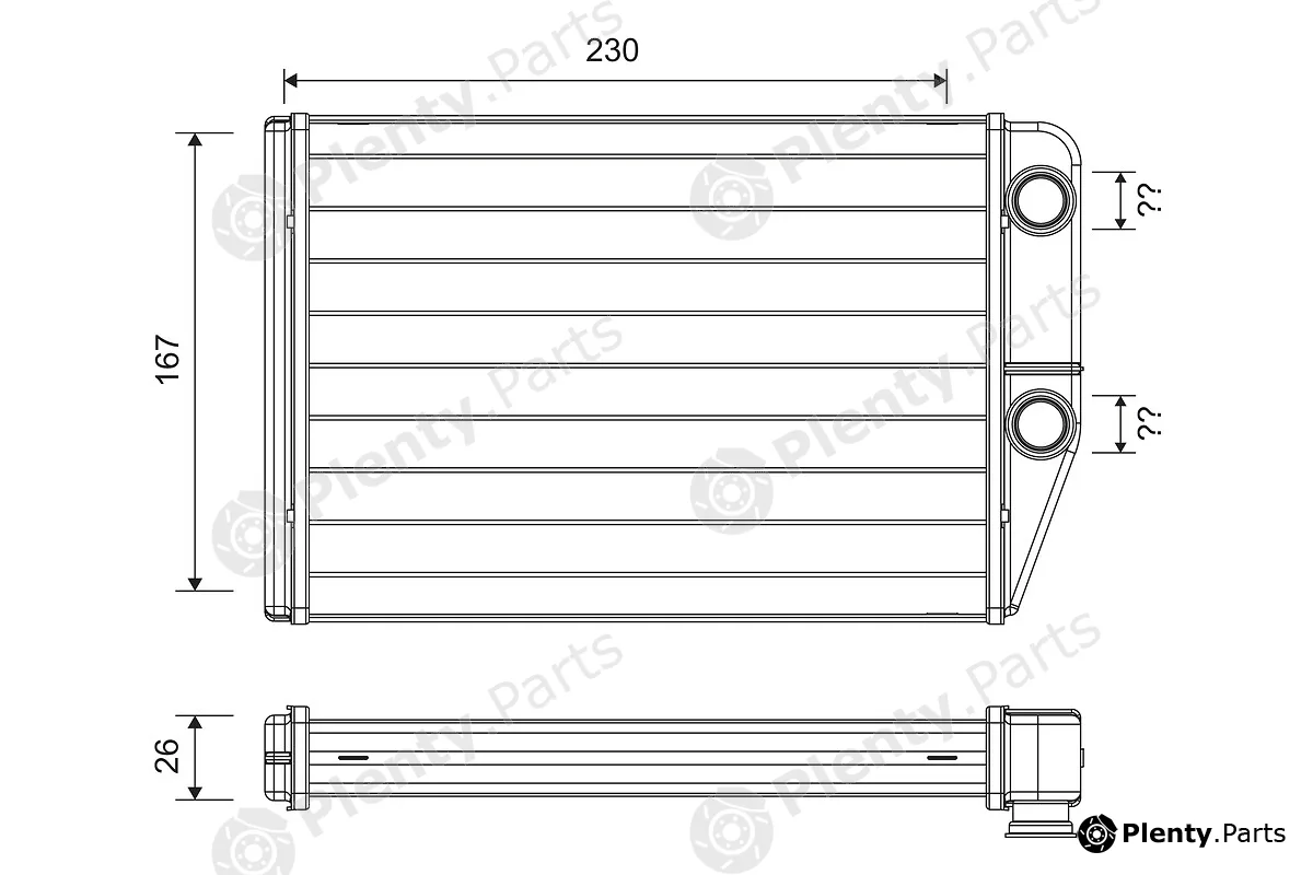 Valeo 811514 — Heat Exchanger, interior heating