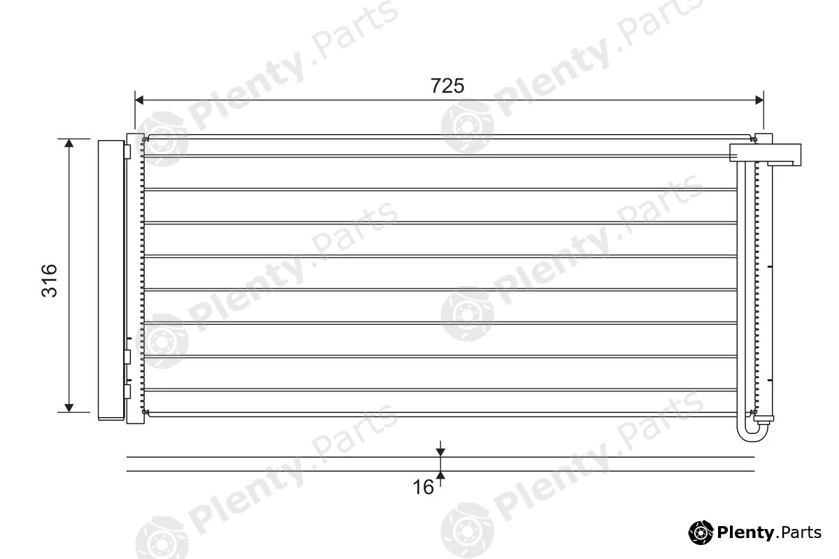 Valeo 822652 — Condenser, air conditioning