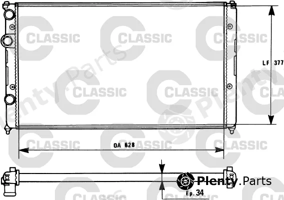 Valeo 231267 — Radiator, engine cooling VALEO CLASSIC