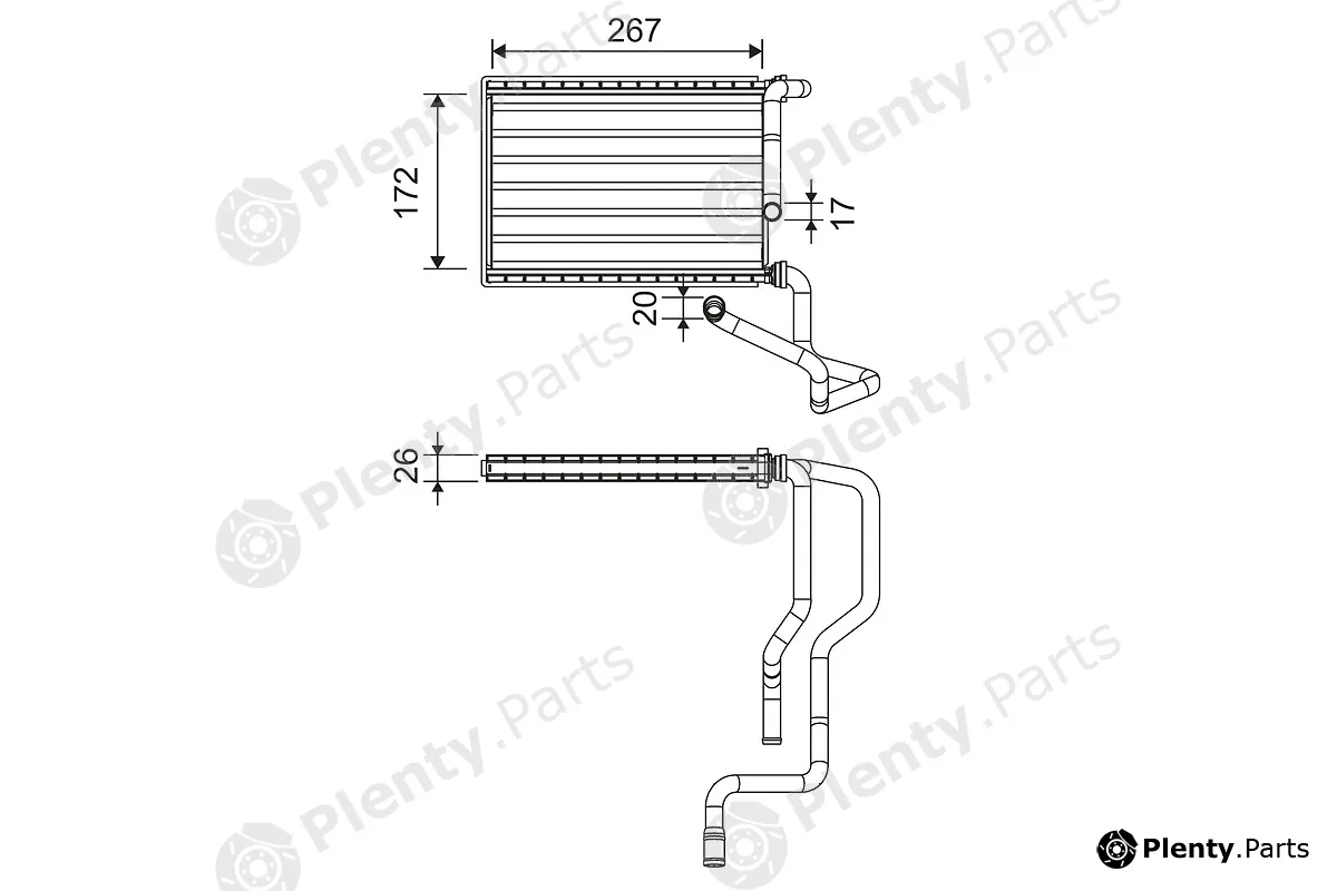 Valeo 811579 — Heat Exchanger, interior heating