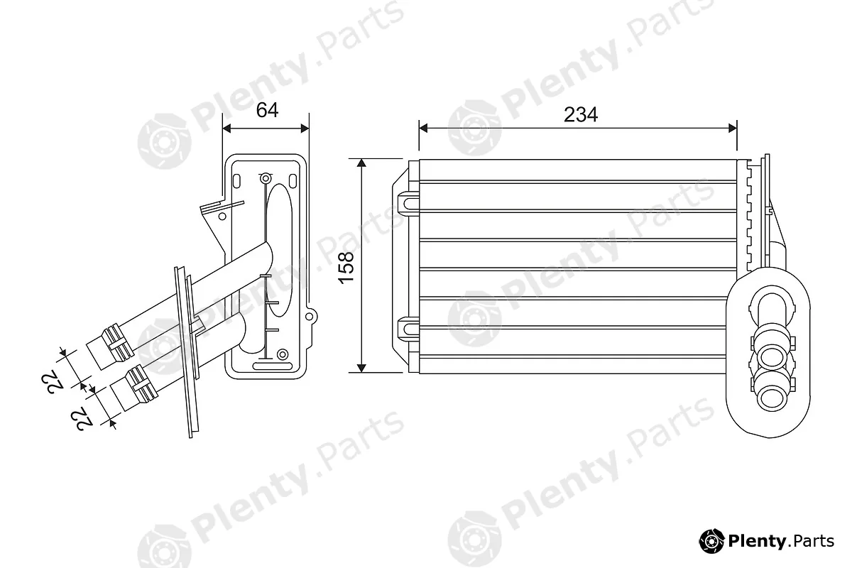 Valeo 811501 — Heat Exchanger, interior heating