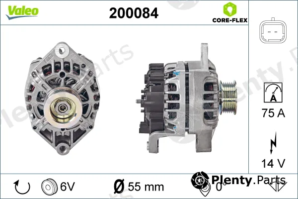 Valeo 200084 — Alternator VALEO CORE-FLEX