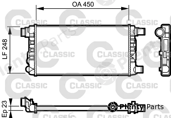 Valeo 230309 — Radiator, engine cooling VALEO CLASSIC