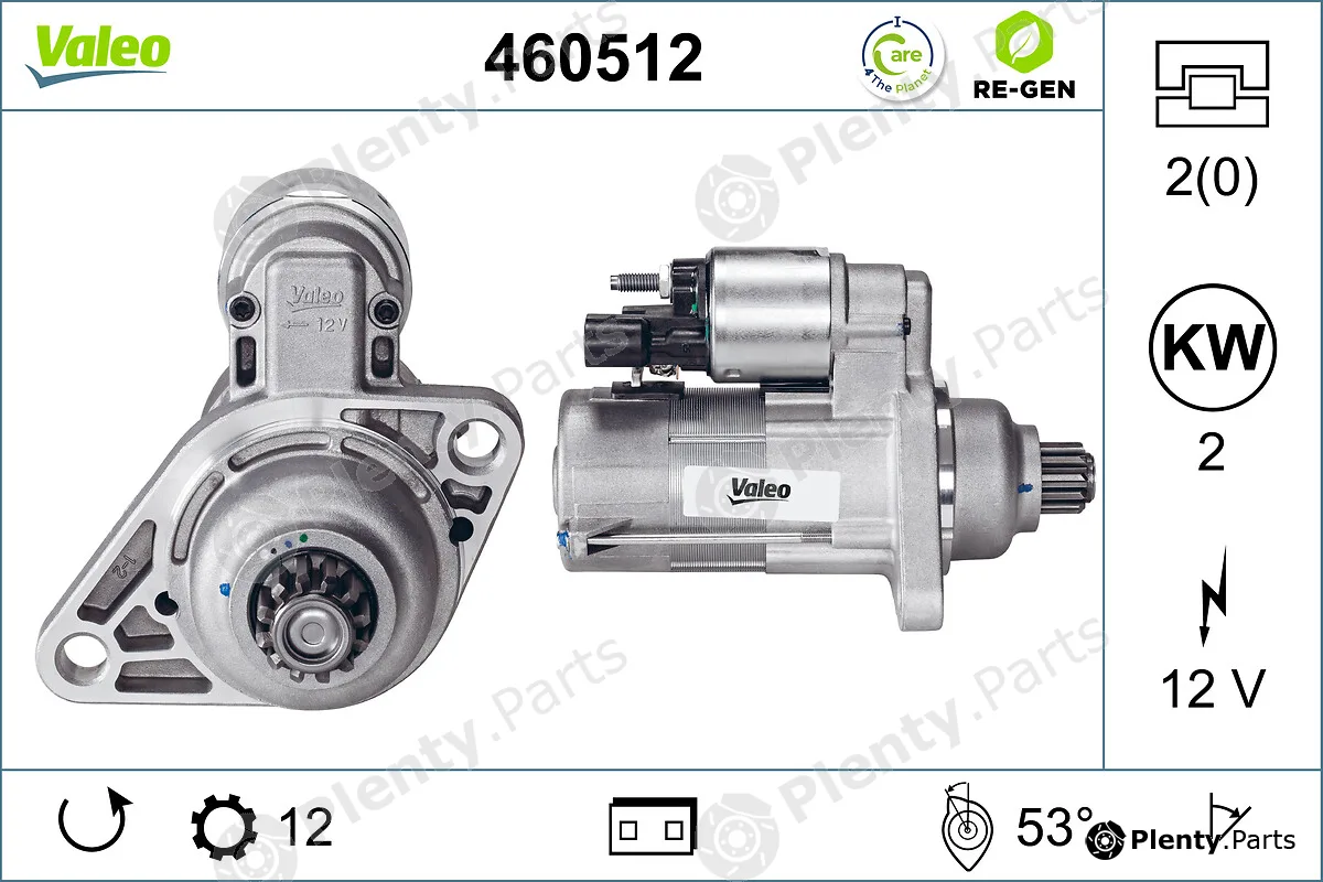 Valeo 460512 — Starter VALEO RE-GEN REMANUFACTURED