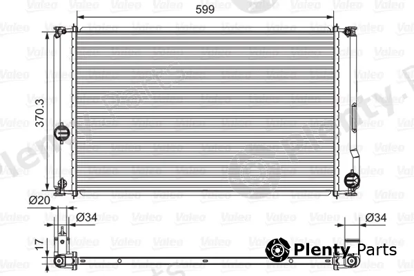 Valeo 701657 — Radiator, engine cooling